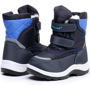 Apakowa New Kid's Boys Winter Snow Boots (Toddler/Little Kid M US, Blue